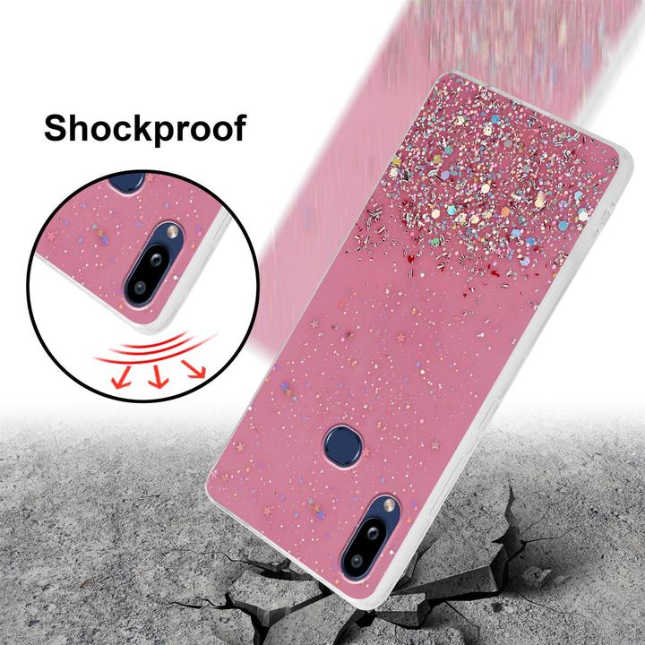 Actual product image Cadorabo TPU cover sparkling glitter (Samsung Galaxy A10s, Samsung Galaxy M01s)