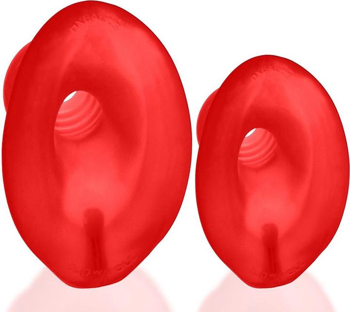 Actual product image Oxballs Glowhole-1 Hollow Buttplug with Led Insert Red Morph Small
