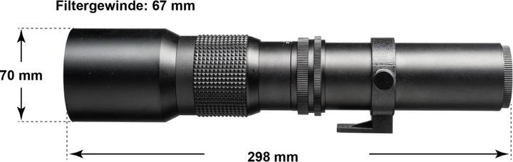 Produktbild Walimex 500/8,0 DSLR Fuji X (Fujifilm X, APS-C / DX, Vollformat)