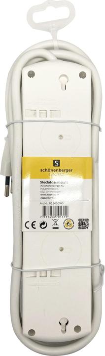 Produktbild Schoenenberger Steckdosenleiste (6 x, Typ 13, USB-A, USB-C, 2 m)