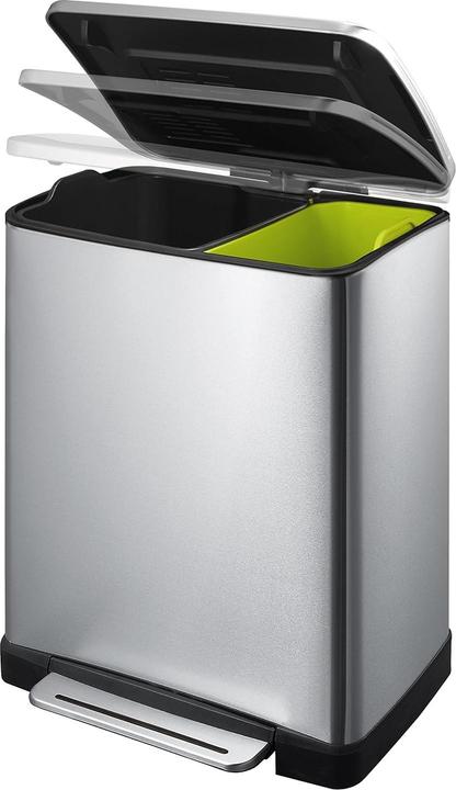 Produktbild EKO Treteimer E-Cube 10+9 Liter edelstahl (19 l)