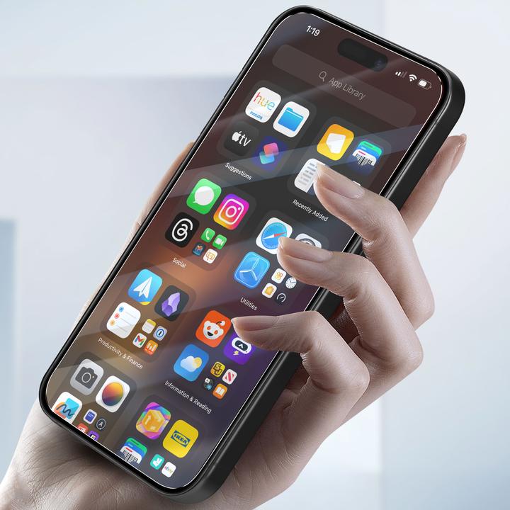 Produktbild Mayaxess CrystalGuard Bildschirmfolie (1 Stück, Apple iPhone 15 Pro)