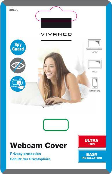 Immagine prodotto Vivanco Copri webcam, nero, 1 pezzo.