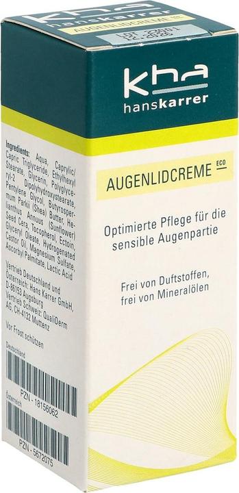 Actual product image Hans Karrer Eco Disp eyelid cream (Crème, 15 ml, Day + Night)
