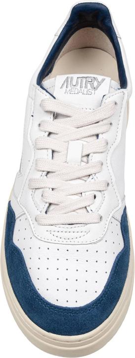Produktbild Autry medalist sneakers in leather and suede color white and blue (41)