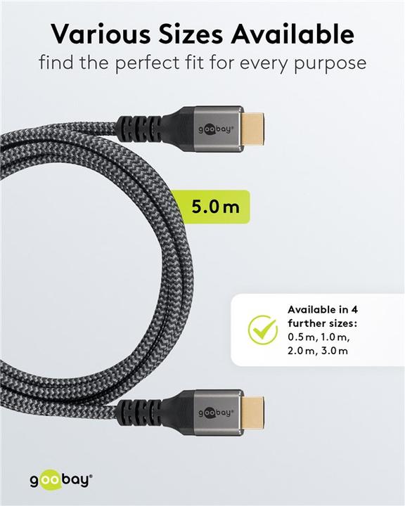 Produktbild Goobay HDMI (Typ A) — HDMI (Typ A) (5 m, HDMI)