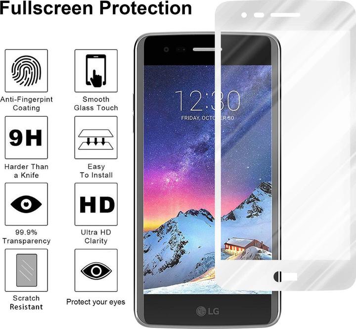Actual product image Cadorabo Full screen display protection glass (1 Piece, LG K8 2017)