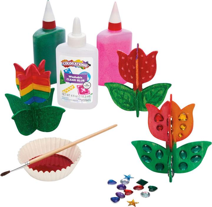 Image du produit Colorations Teintures - Faites et décorez votre propre tulipe en bois, set de
