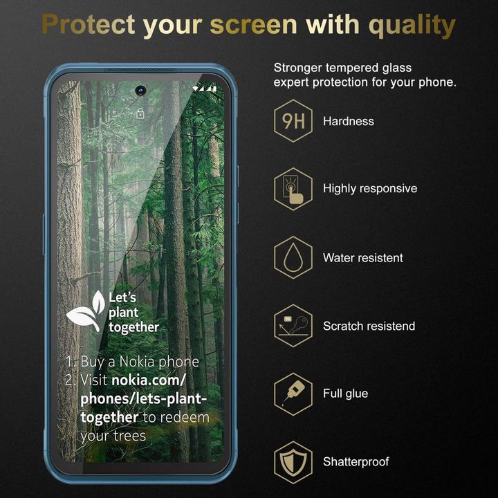 Actual product image Cadorabo Display protection glass (3 Piece, Nokia XR20)