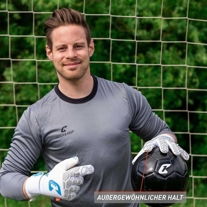 Produktbild Catch & Keep Fussballhandschuhe Fly White Soul Gr. 10 Weiss Torwart Keeper Goalie Handschuhe (10)
