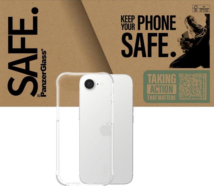 Produktbild PanzerGlass SAFE. by ® TPU Case Transparent iPhone SE (2025) (Apple iPhone 16e)