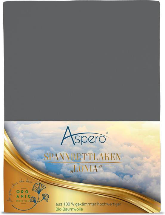 Produktbild Aspero Bio-Baumwoll Spannbettlaken Minas (160 x 200 x 35 cm)