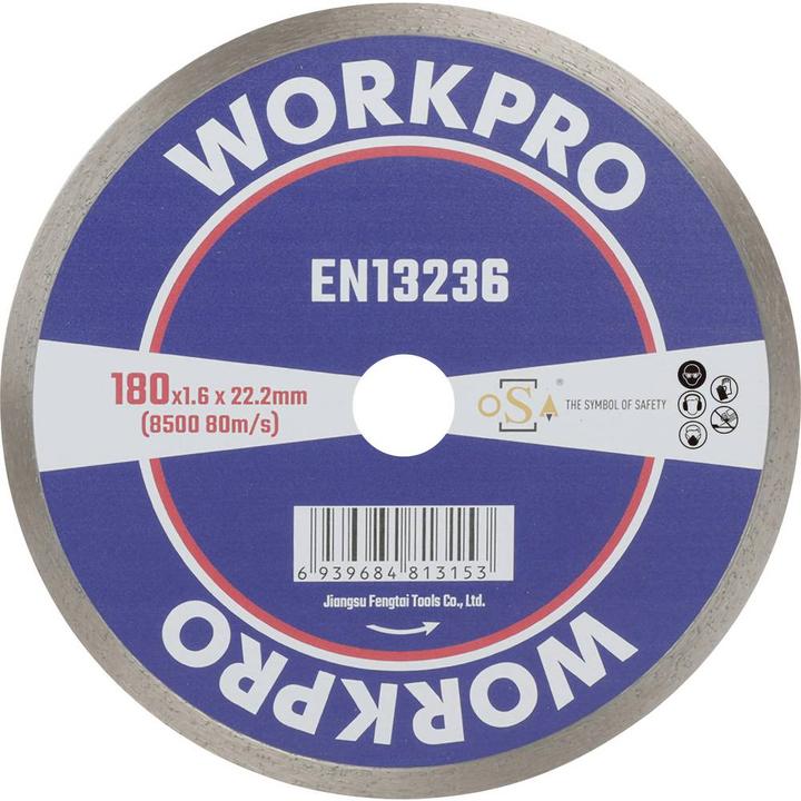 Immagine prodotto Workpro GSOSCR-3 Diamanttrennscheibe 180 mm 1 St. Keramik, Porzellan, Marmor, M