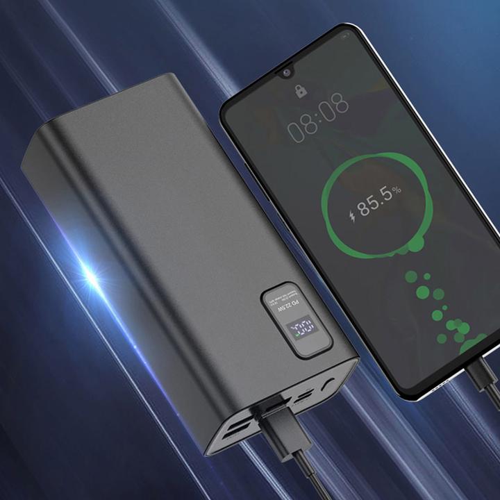 Actual product image Platinet power supply 30000mAh PD QC LED, black (30000 mAh, 22.50 W, 111 Wh)