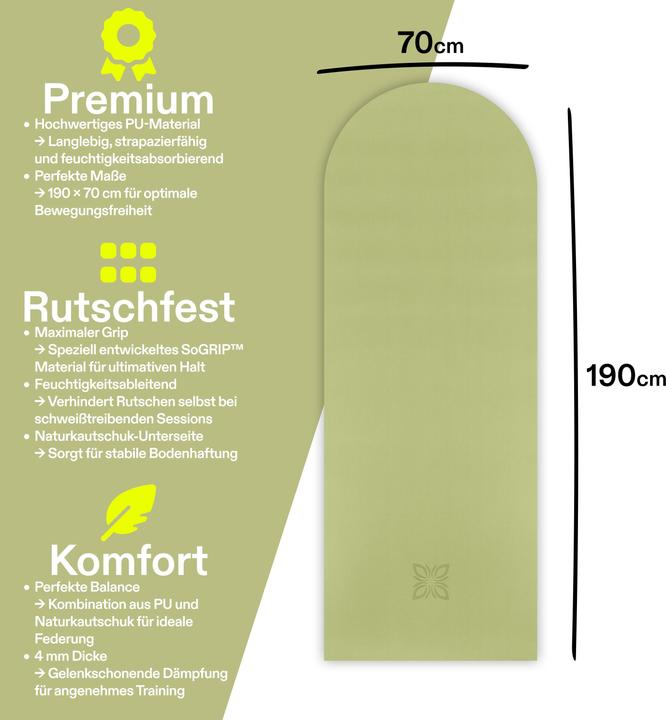 Actual product image Omnana SoGRIP yoga mat (4 mm)