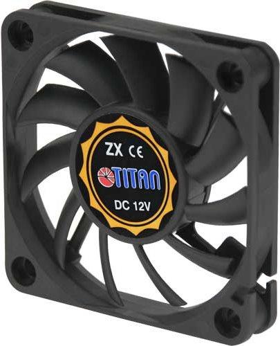Produktbild Titan Lüfter, 60 x 60 x 10 mm, mit Tachosignal, Flüssigkeits-Gleitlager 12 V DC, 15,3 mü/h, 3600 U/min, <2 (60 mm, 1 x)