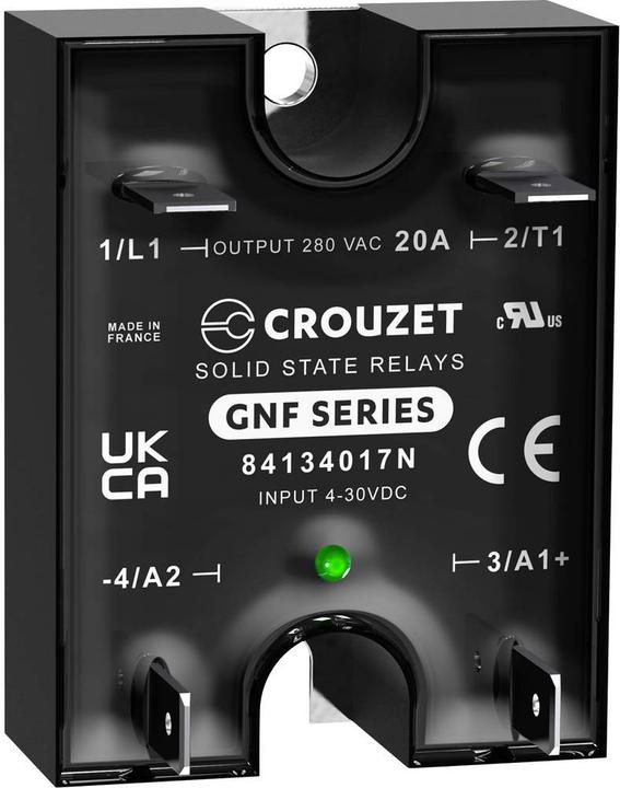 Produktbild Crouzet Halbleiterrelais 84134017N SSR GNF Last-Strom (max.): 25 A Schaltspannung (max.): 280 V/AC Spezielle