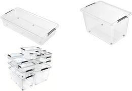 Produktbild keeeper Aufbewahrungsbox/Clipbox Lars, mit Rollen, 60 Liter natur-transparent, Deckel zuverlässig durch seit (60 l)