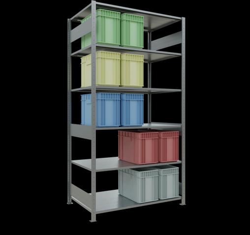 Actual product image Schulte Lagertechnik MULTIplus150 basic racking system with length ledgers