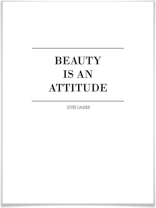 Produktbild Trenddeko Beauty is an attitude (50 x 60 cm)