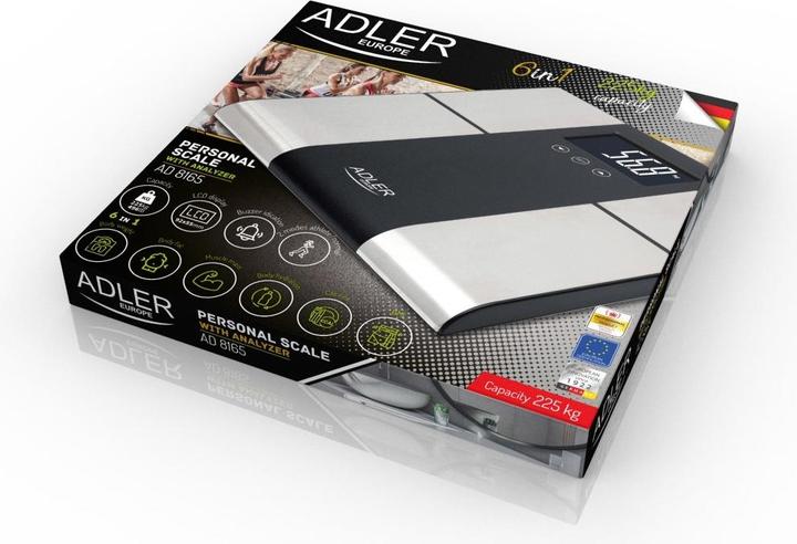 Actual product image Adler AD 8165 Personal Scale Rectangle, Electronic Personal Scale (225 kg)