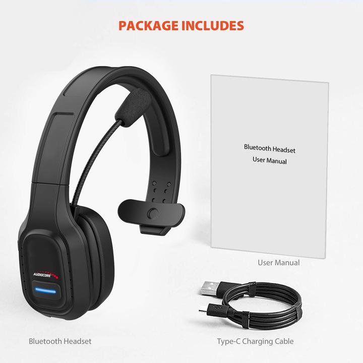 Actual product image Audiocore Bluetooth call center headset AC864 (ANC, 32 h, Wireless)