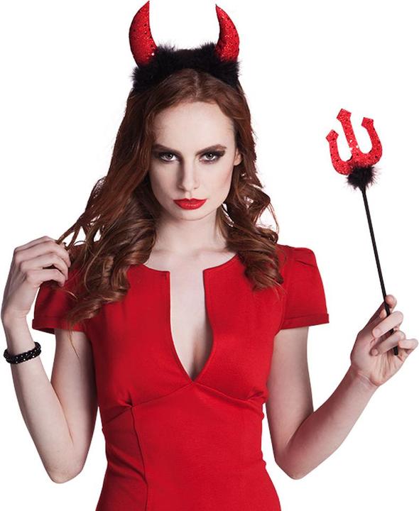 Image du produit Boland Ensemble Costume Diable : Cornes Et Trident 40 Cm
