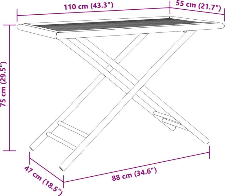 Produktbild VidaXL Gartentisch Klappbar (55 cm)