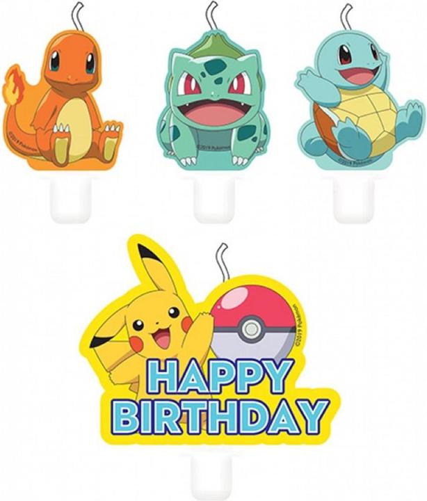 Amscan Pokémon-Kerzen (4 x)