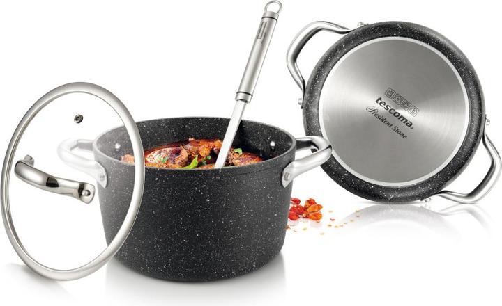 Actual product image Tescoma President Stone 8-piece Saucepan Set (Pan set + pot set, Cast aluminium)
