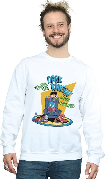 Actual product image Mens Super Friends Dark Knight Before Christmas Sweatshirt (S)