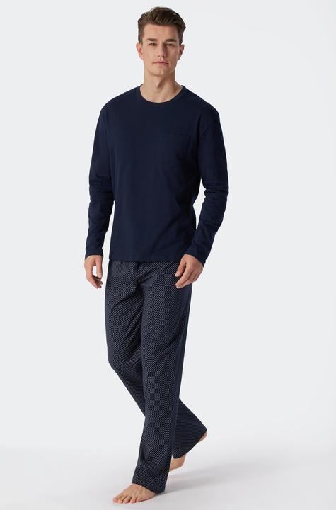 Produktbild Schiesser langer Pyjama Schlafanzug natürlich 100% Baumwolle | auch Übergrössen (106)