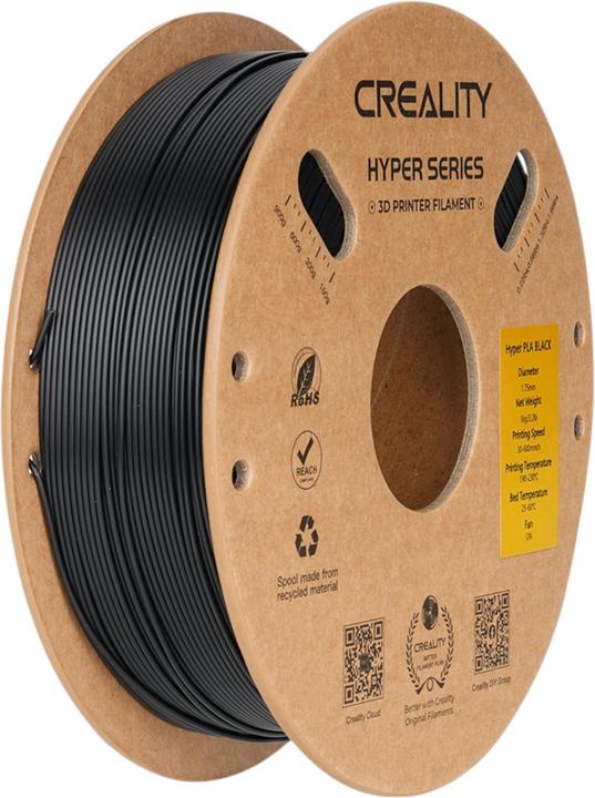Creality Filament PLA Hyper (PLA, 1.75 mm, 1000 g, Schwarz)