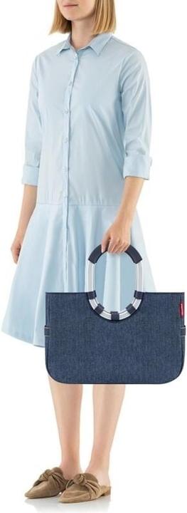 Image du produit reisenthel Panier d'achat Loopshopper M Herringbone Dark Blue