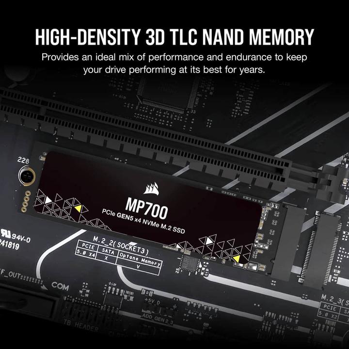 Actual product image Corsair MP700 (1000 GB, M.2 2280)