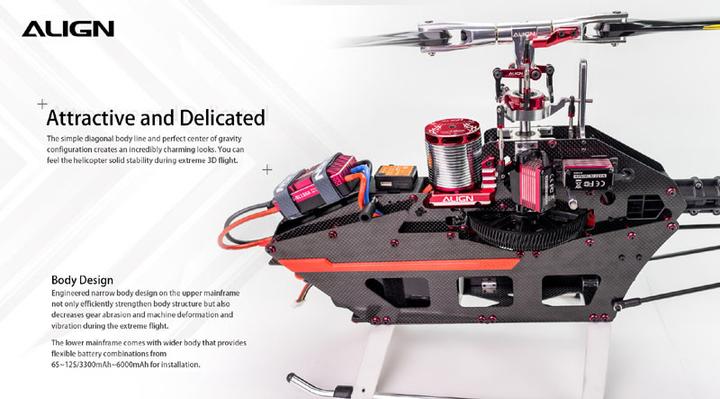 Produktbild Align T-Rex 650X Dominator Flybarless Elektro Hubschrauber 12S Combo