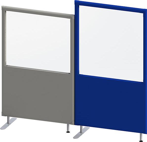 Immagine prodotto eurokraft pro Parete divisoria fonoassorbente, pannello con finestra, altezza 1600 mm (1000 x 1500 mm)