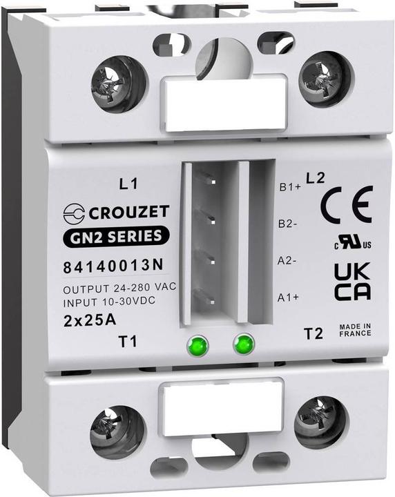 Produktbild Crouzet Halbleiterrelais 84140013N SSR GN2 Last-Strom (max.): 25 A Schaltspannung (max.): 280 V/AC Spezielle