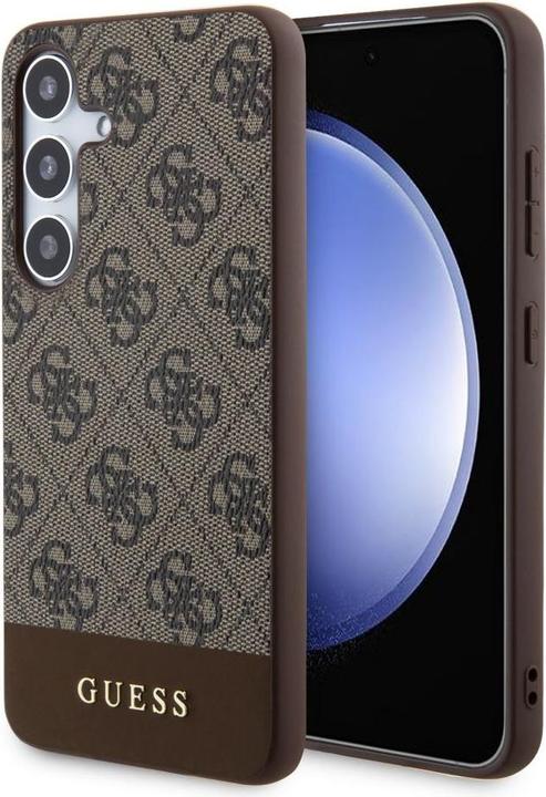 Productafbeelding Guess Hoesje voor S24+ S926 GUHCS24MG4GLBR hardcase 4G Stripe Collection bruin (Samsung Galaxy S24+)