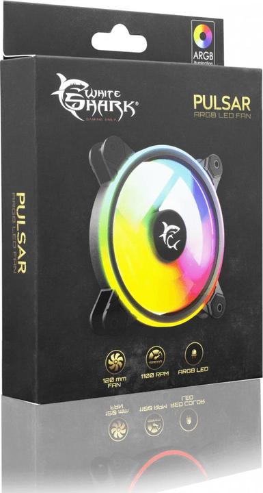 Actual product image White Shark Housing cooler Pulsar, 120mm, with ARGB LED illumination (120 mm, 1 x)