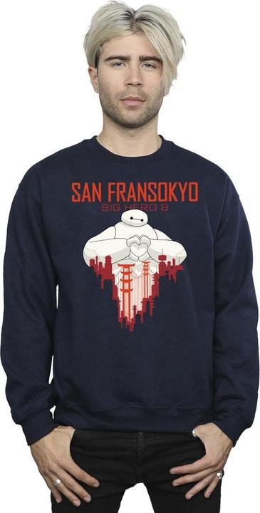 Immagine prodotto Disney Big Hero 6 Baymax San Fransokyo Heart Felpa Uomo (XXL)
