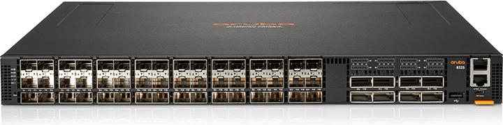 HPE Aruba 8325-48Y8C, 48p SFP/+/28, 8p QSFP+/28, 6 Back-to-Front-Lüfter und 2 PSU – Bundle (48 Ports)
