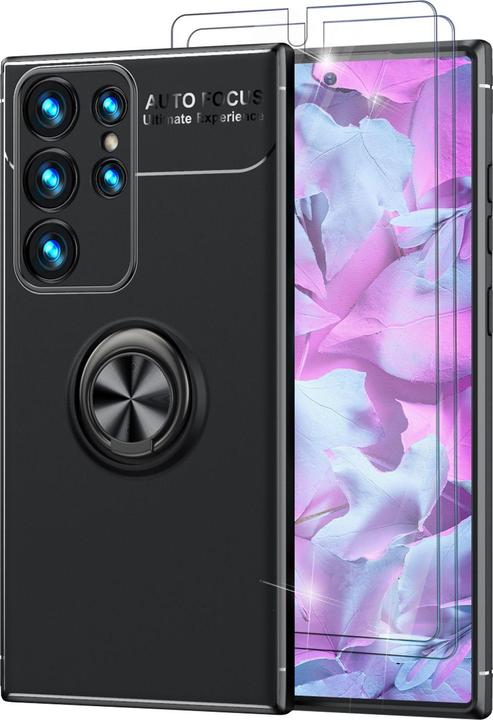 Actual product image Nalia Matte ring silicone case with 2x screen protector (Samsung Galaxy S23 Ultra)