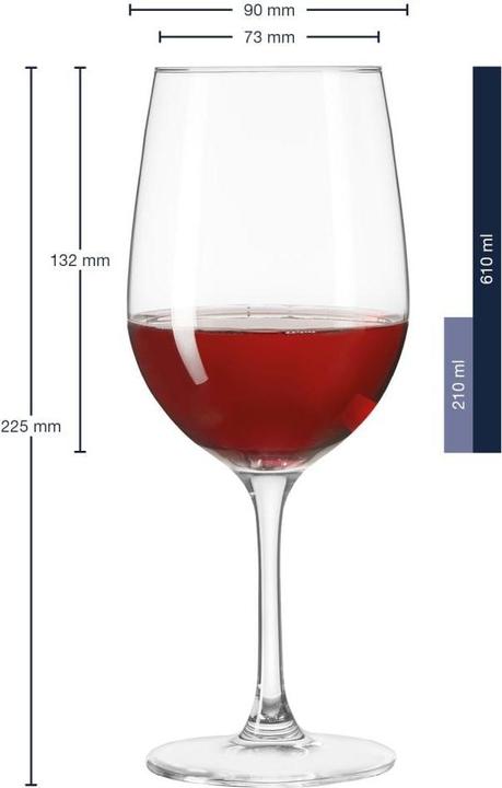 Actual product image Leonardo Ciao (61 cl, 6 Glasses, Red wine glasses)