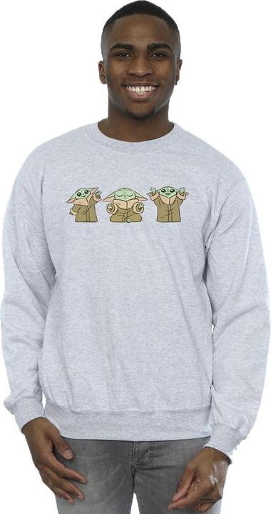 Immagine prodotto Star Wars The Mandalorian Grogu Poses Felpa Uomo (M)