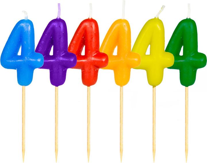 Actual product image Folat Luxury birthday candle-4 years (1 x)
