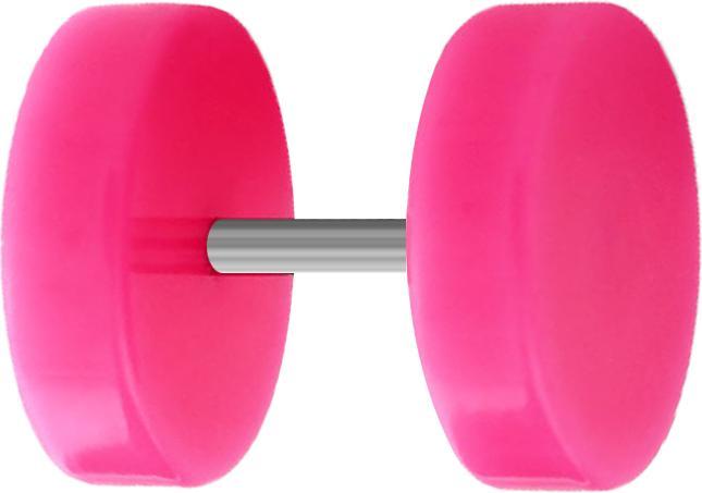 Actual product image Star Piercing Fake plug pink (without brass, Acrylic)