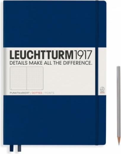 Actual product image Leuchtturm1917 Notebook A4+ dot. navy (A4, Checked, Hardcover)