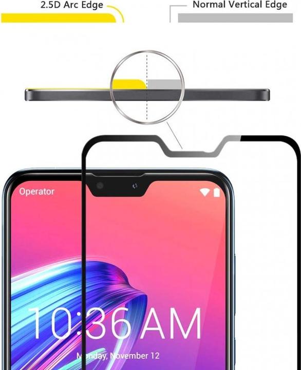 Immagine prodotto Screenguard Asus Zenfone Max Pro M2 Pellicola di vetro protettiva a schermo intero 2.5D 9H (1 Pezzo/i, Asus Zenfone Max Pro (M2))