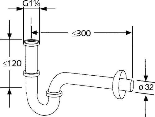 Produktbild Kludi Bad Sifone (Siphon-Montagematerial, 1 1/4")